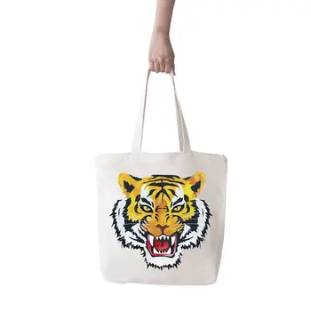 

Angemiel Bag Large Wild Tiger Picture Shopping Beach Tote Bag