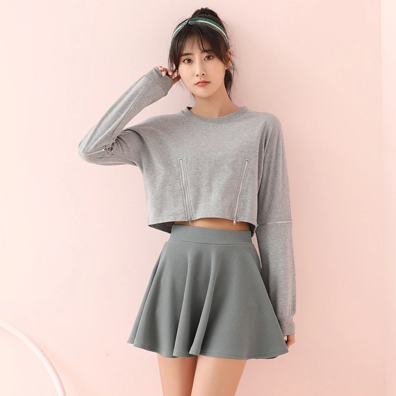 Faldas cortas plisadas de cintura alta para mujer, Falda de baile de ancha lisa, pantalones cortos transpirables de verano para exteriores| | - AliExpress