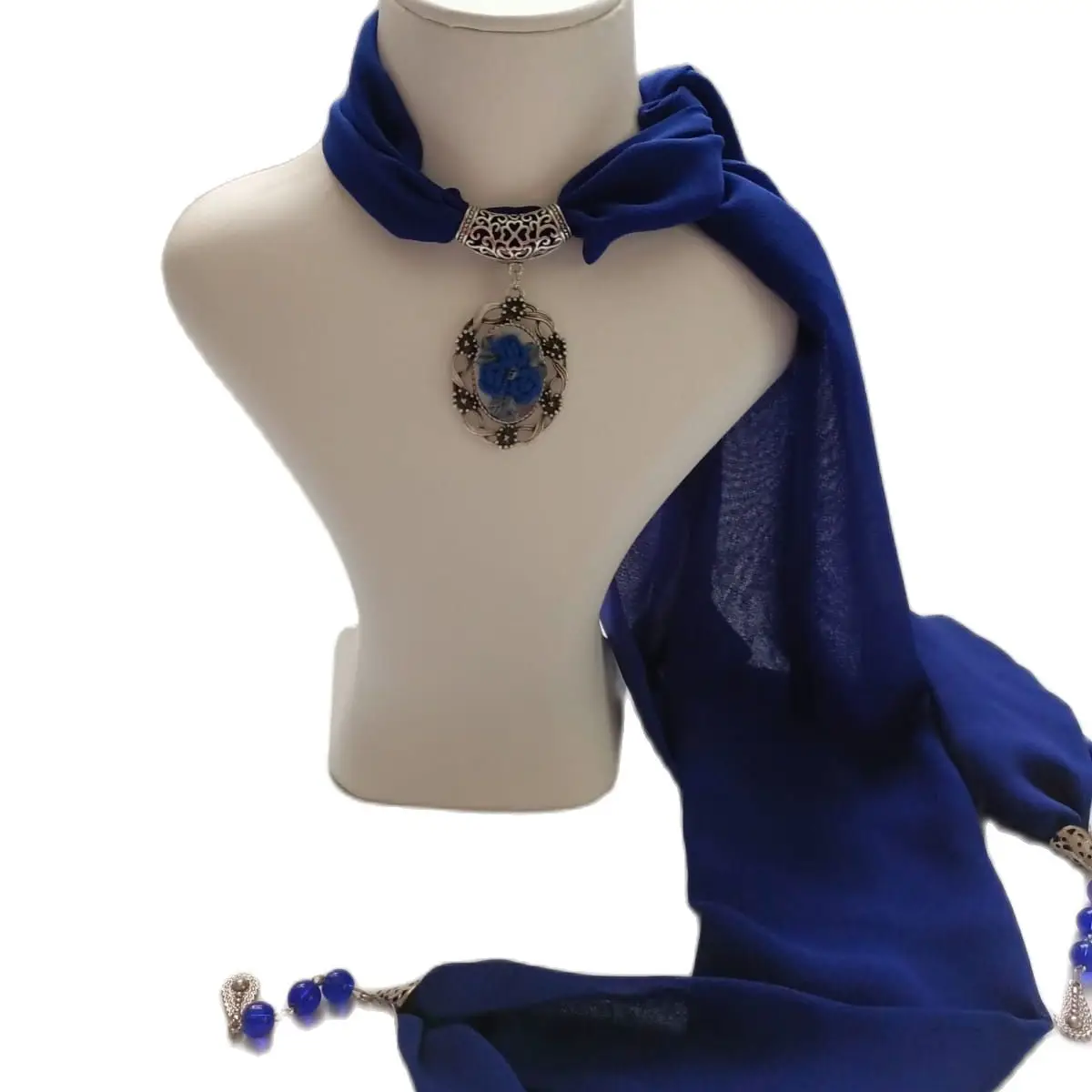 

2022 fashion Design Scarf Necklace Kombinli Love Romantic For Ladies Stylish Elegant Valentine's Day Gift Handmade Nakışlı