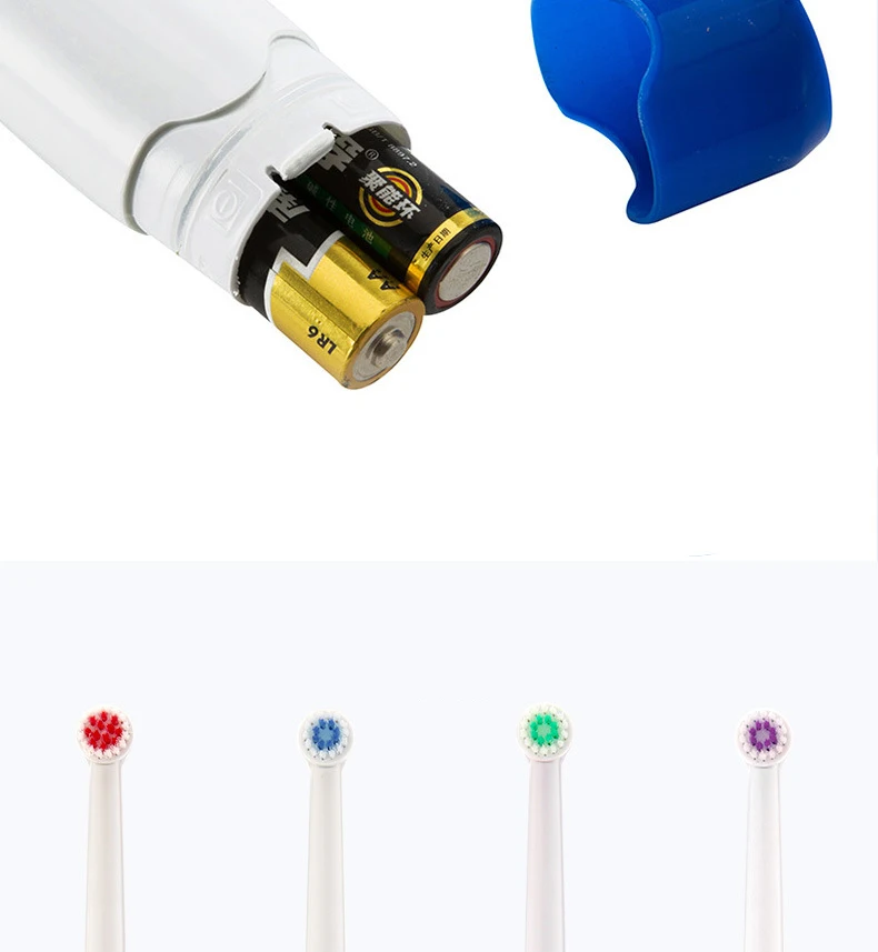 rotating electric toothbrush for adults and children ABS silicone battery powered toothbrush Cleaning teeth Dry battery SU147