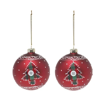 

Christmas Baubles Christmas Planet 1785 8 cm (2 uds) Crystal Red