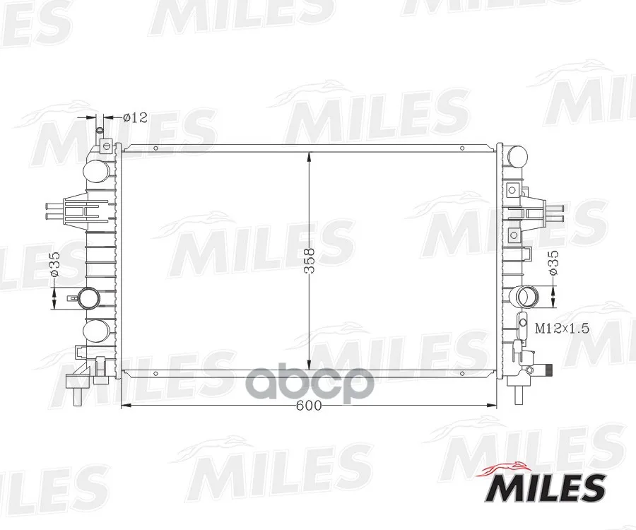 Радиатор Opel Astra H 1.6/1.8 04- Miles Acrb031 Miles арт. ACRB031