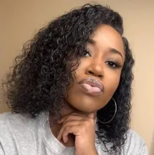 Pelucas de cabello humano con encaje frontal para mujeres negras peluca rizada de ondas profundas hd, bob frontal, pelo largo afro brasileño de 30 pulgadas, peluca de agua completa