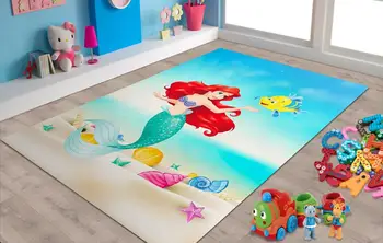 

Mermaid Patterned Carpet ,Non Slip Floor Carpet,Teen's Carpet,Turkish Rug