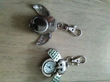 Búho reloj de bolsillo bonito llavero de dibujos animados reloj de bolsillo moda hermosa búho reloj Clip de llavero de bolsillo explosión en gros часы 03 *