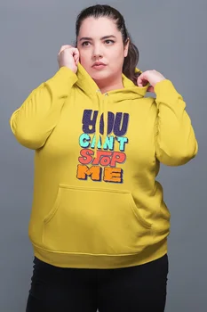 

Angemiel Wear You Cant Stop Me Yellow Women 'S Hooded Sweatshirt