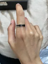 Anillos de boda de 4mm para mujer, de acero inoxidable, esmalte blanco y negro, joyería de compromiso para pareja, oro rosa, regalo minimalista, talla 3 a 10