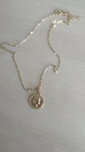 Mad-Colgante Vintage con forma de moneda para mujer, Gargantilla larga, Color dorado y plateado, joyería llamativa, regalo