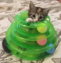 Three-Levels Tower-Tracks-Disc Ball Cat-Toys Interactive-Training-Amusement-Plate Cat-Intelligence