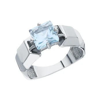 

Silver ring with Topaz sunlight sample 925