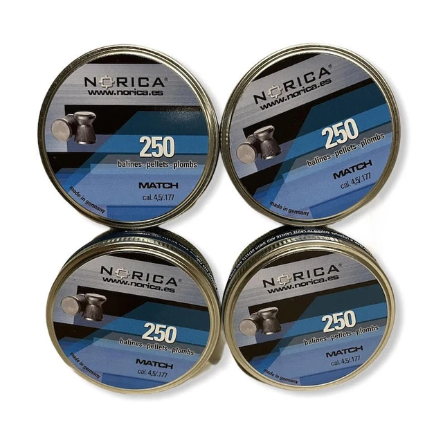 Balines boxes Norica Match 4.5mm 250 units target air compressed leads  target shooting pellets plombs