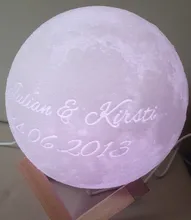 Night-Light Moon-Lamp Gift Photo-Customized 3d-Printing Rechargeable Personality 