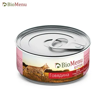 

Biomenu kitten canned D/kittens meat паштет with говядиной 95%-meat 100gr, 24 PCs