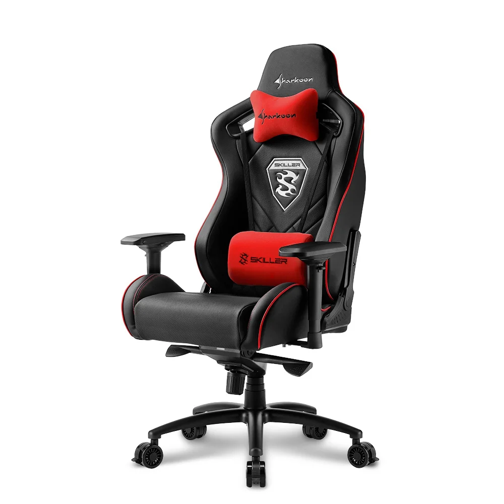 Игровое кресло Sharkoon Skiller SGS4 компьютерное, до 150 кг, кожа PU/PVC, металл