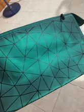 Neceser de viaje multifunción para mujer, bolsa de maquillaje geométrica, impermeable, portátil, organizador de artículos de tocador, novedad