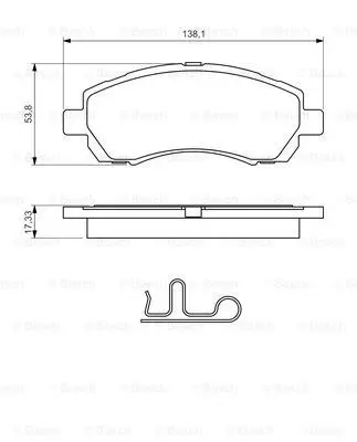 Колодки дисковые передние Subaru Impreza 1.6/i/2.0 96 BOSCH 0986