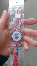 Disney-Reloj de dibujos animados de la princesa Frozen para niños, pulsera de cuarzo con correa de silicona de dibujo niño y Spiderman