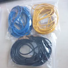 Cordón de cuero genuino 1/1, 5/2/3mm, cuerda redonda de hilo para collar, pulsera, DIY, accesorios para fabricación de joyas