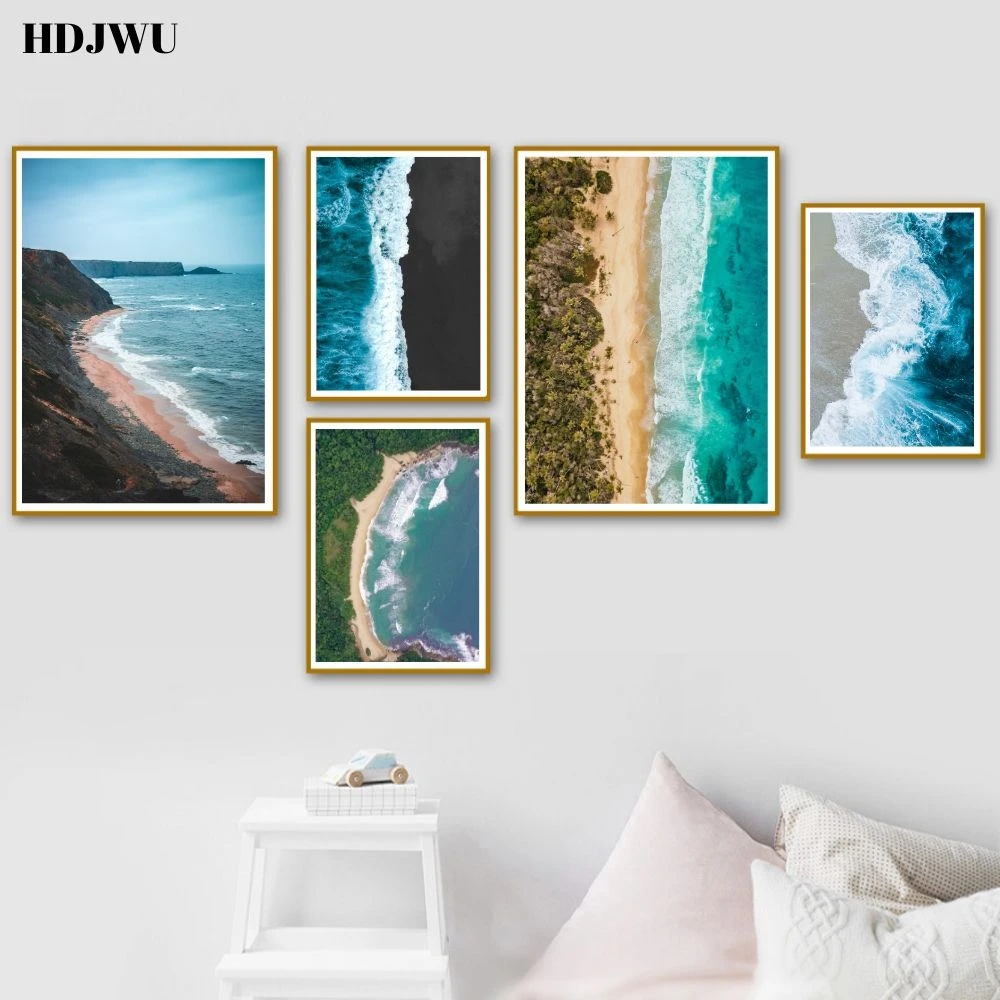 Amazing Sea Wave Wallpaper Printer Posters Home Hotel Decoration Dj375 Calligraphy Picture AliExpress