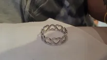 Skyrim-Anillo de corazón hueco para mujer, sortija de acero inoxidable, romántico, Color oro rosa, anillos de compromiso de boda informales, regalo de joyería