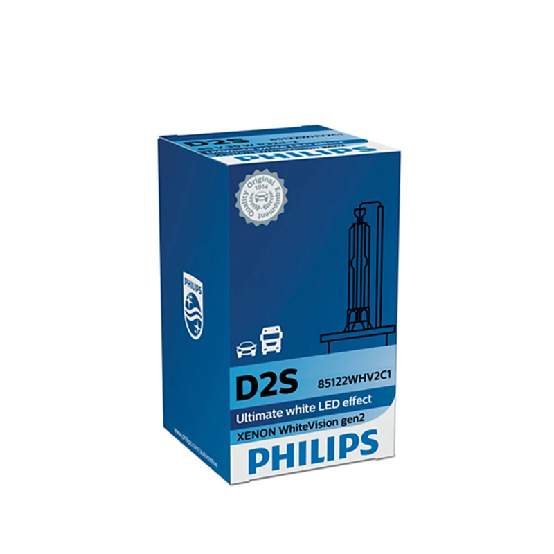PHILIPS D2S Ксеноновая лампа для 85122WHV2C1 WhiteVision gen 2 автомобиль Дальний свет Ближний свет освещение примерка