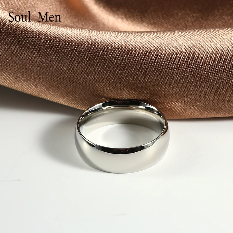 316L Stainless Steel Wedding Bands Engagement Lovers' Ring Shiny Dome Finish Big US Sizes 7 to 15 4/6/8mm For Men Women