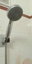 Soporte ajustable para cabezal de ducha autoadhesivo, soporte de montaje en pared para cabezal de ducha sin taladros, cromado