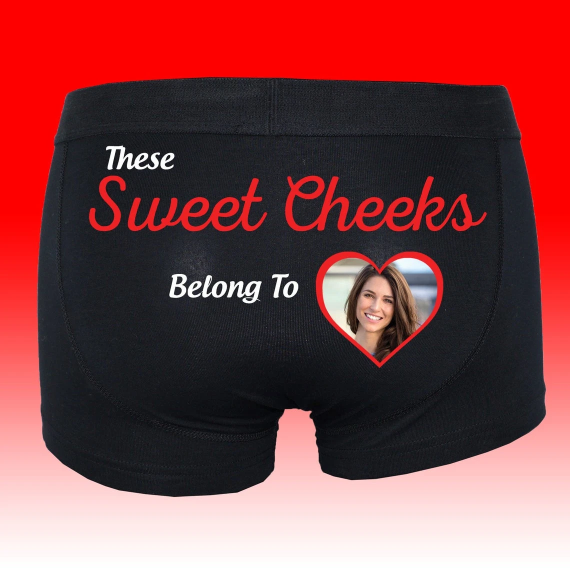 Personalised name sweet cheeks funny valentine's ladies boyshorts underwear Personalised name sweet cheeks funny valentine's ladies boyshorts underwear