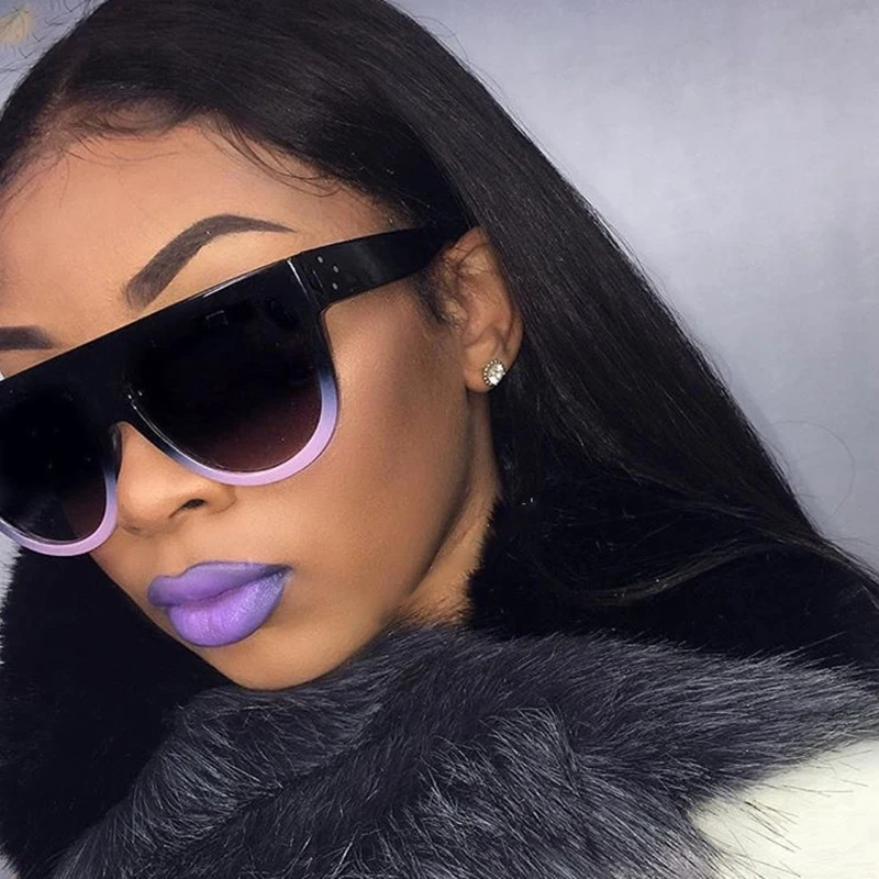 

Cute Sunglasses Women Vintage Luxury Brand Designer Kim Kardashian Sun Glasses For Women Plastic Gradient Shades UV400