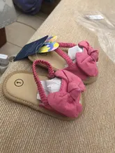 Sandalias para bebé con nudo de lazo para niñas Zapatos de vestir de princesa planos de suela suave, calzado antideslizante para primeros caminantes