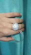 DOTEFFIL de Plata de Ley 925 Plata Lisa 50mm pendientes de aro grandes para las mujeres boda joyería para fiesta de compromiso