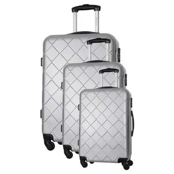 

STONE BAG Set of 3 Suitcases 4 Wheels S / M / L Gray Lewis