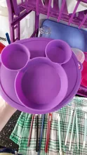 Plato para niños con cuenco de bebé de silicona, vajilla de alimentación sin BPA con succión