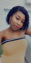 Rizado Bob peluca del pelo humano del frente del cordón pelucas con minimechones brasileño Remy pelo humano Pelo Corto Pre arrancado peluca para las mujeres negras de la onda profunda de la peluca