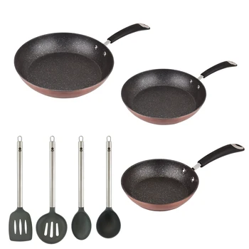 

Set 3 sauce pans (20, 24,28 cm) in aluminum wrought with utensils or kitchen knives to choose SAN ignacio Masterpro