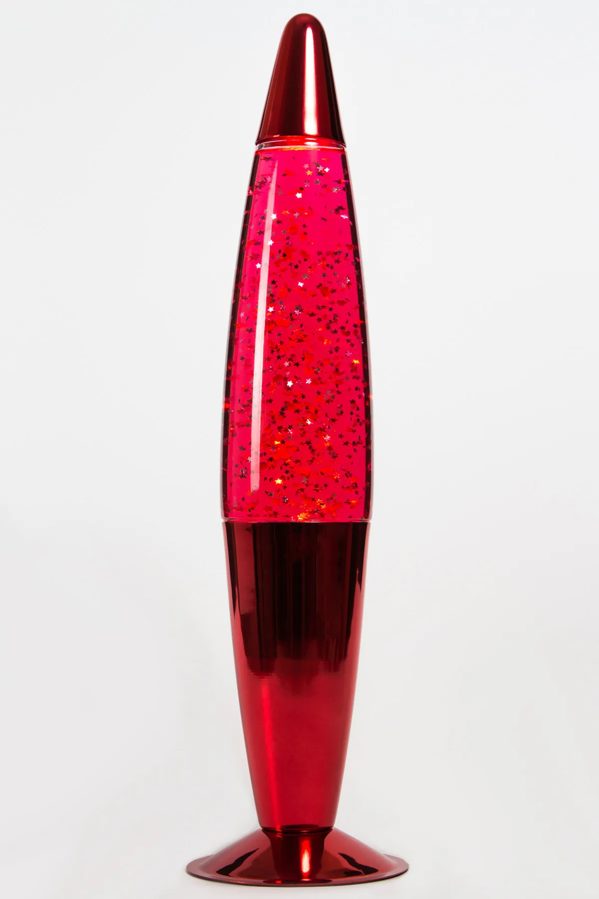 Lava lamp 41 cm Chrome Red/Glitter(Glitter - Испускаемый цвет: Красный