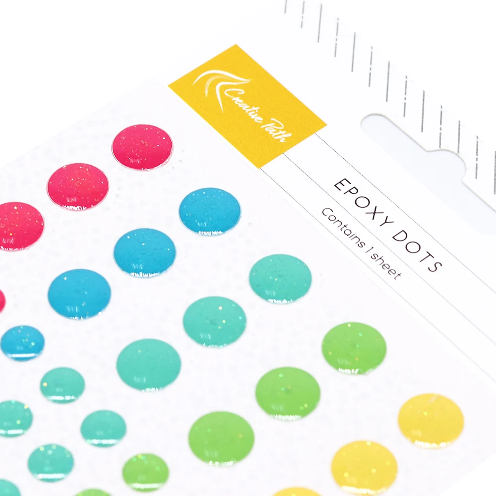 Creative Path Enamel Dots Sprinkles Resin Epoxy Stickers Self Adhesive Crafts Embellishments Scrapbooking Cardmaking Decoration