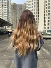 JONRENAU-Peluca de cabello sintético con flequillo para mujer, pelo largo ondulado Natural, Rubio mixto, marrón claro, para fiesta, Blanco/negro