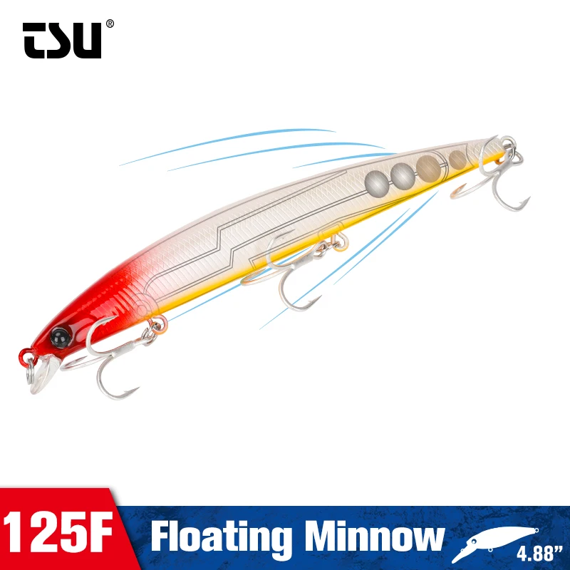 Морская плавающая блесна TSURINOYA 125F 125 мм 14 3 г приманка для мелководной рыбалки DW72