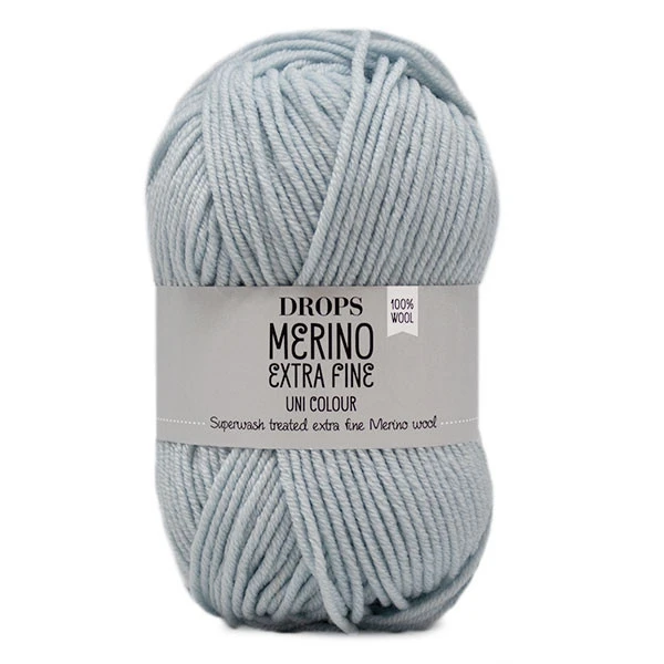 39 Ice blue/ледяной Yarn DROPS "Merino Extra Fine" - Цвет: 39 Ice blue/ледяной