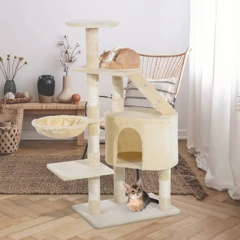 Скребок плюшевый бежевый 55x40x125 см
