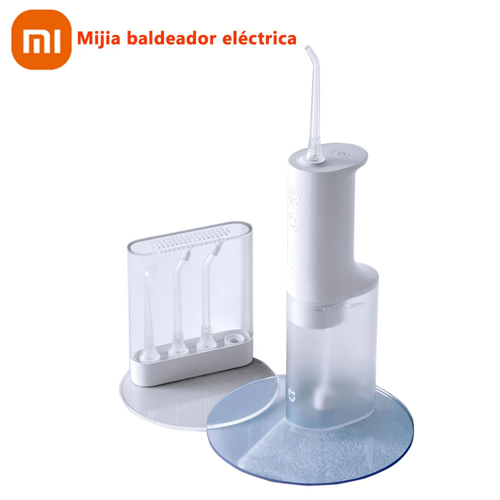 Xiaomi Mijia-irrigador Oral eléctrico, 200ml, IPX7, impermeable y portátil de alta frecuencia, recargable por USB, modo de cuatro velocidades