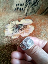 FDLK suntuoso de los hombres de aleación de Zinc de anillo de 2,0 quilates Natural cristal CZ blanco anillo venda de boda de los hombres joyería de fiesta