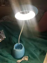 Pen-Holder Desk-Lamp Book Read-Light Dimming Bedside Home-Decor Pink Eye-Protect Touch