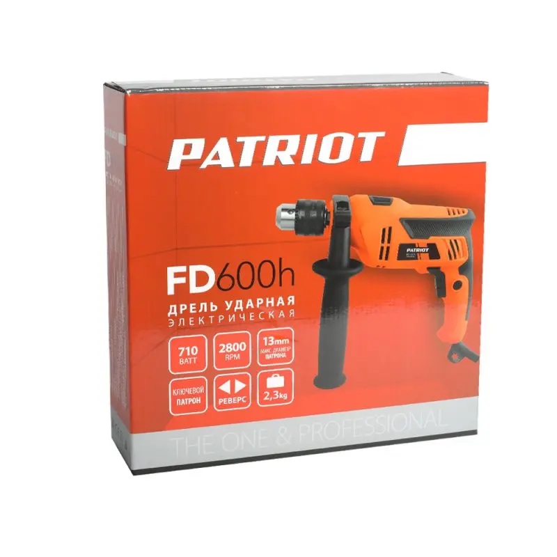Дрель электрическая ударная PATRIOT FD 600h