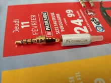 Conector de Audio de 3,5mm de alta calidad, adaptador de auriculares chapado en oro de 4 polos para auriculares estéreo DIY/auriculares de reparación