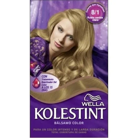 KOLESTINT бальзам светильник краска пепельный блонд 8 1 | Красота и здоровье