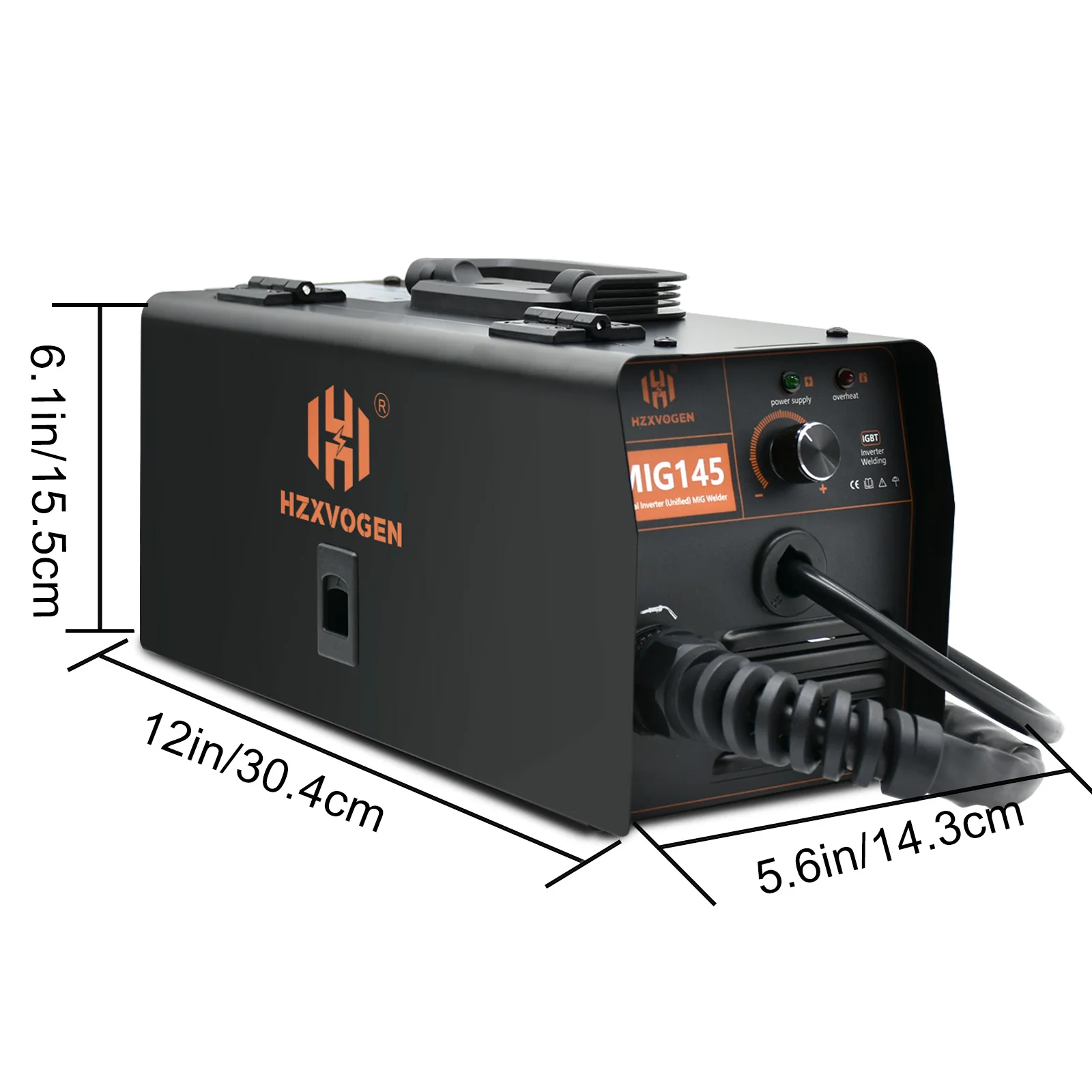 220V HZXVOGEN MIG145 Semi-automatic Welding Machine welding welders MIG Welder With 1KG 0.8mm Flux Core 0.4-4mm For Gasless Iron Soldering