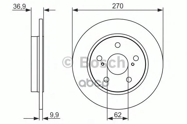 Тормозной Диск Задний 0986479519 Bosch арт. 0986479519