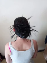 XINRAN-extensiones de moño sintético para mujeres y niños, moño desordenado y rizado, extensión de pelo para boda